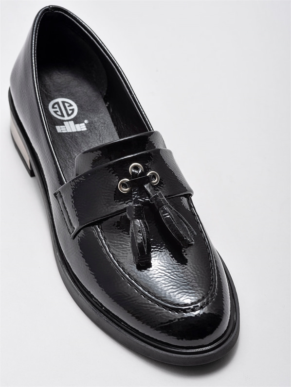 Siyah düz kadın ayakkabı - Elle Shoes