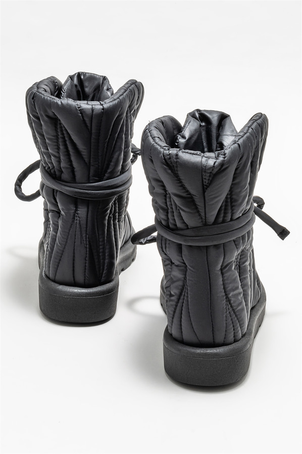 Siyah düz kadın bot - Elle Shoes
