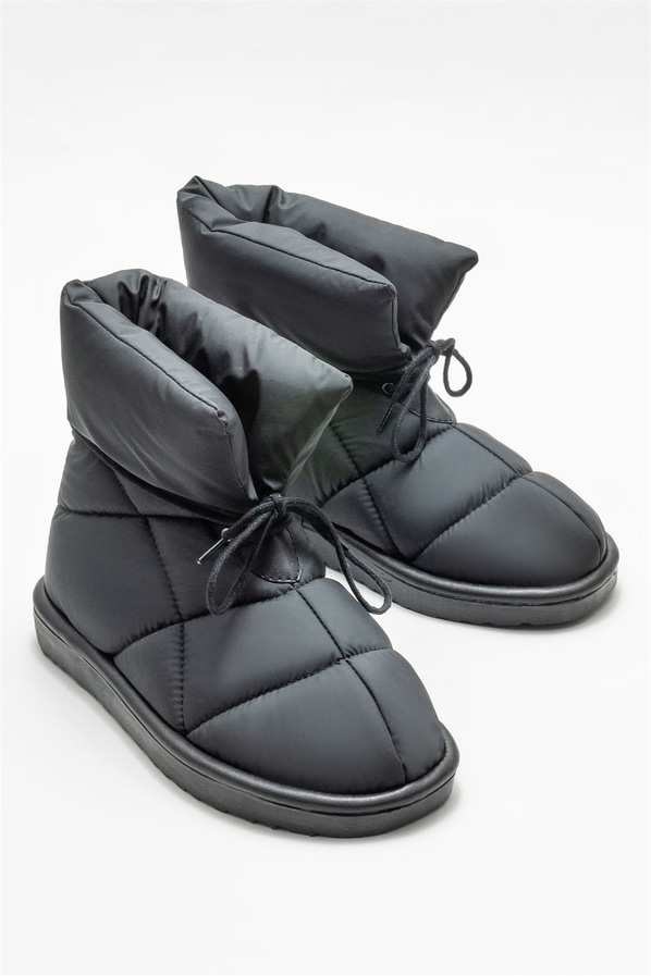 Siyah düz kadın bot - Elle Shoes