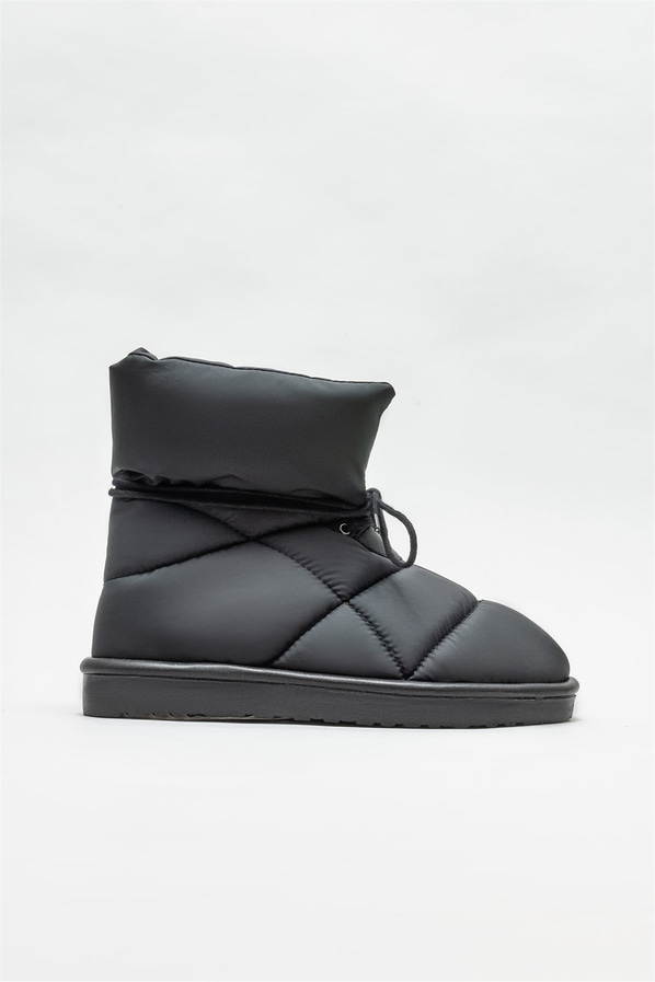 Siyah düz kadın bot - Elle Shoes