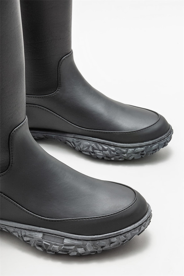 Siyah düz kadın çizme - Elle Shoes