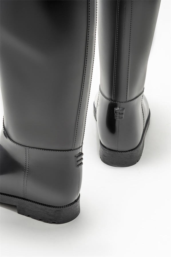 Siyah düz kadın çizme - Elle Shoes