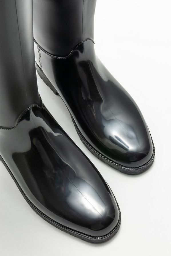 Siyah düz kadın çizme - Elle Shoes