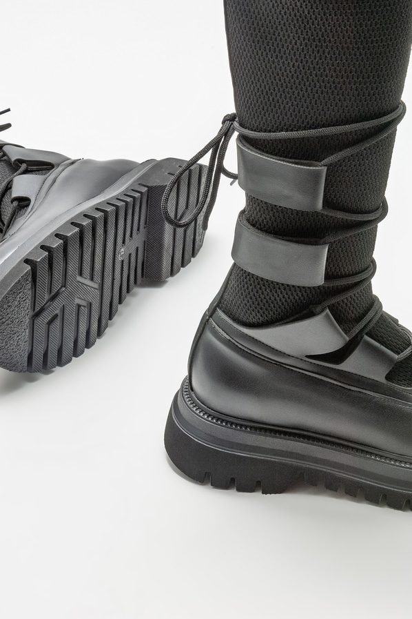 Siyah düz kadın çizme - Elle Shoes