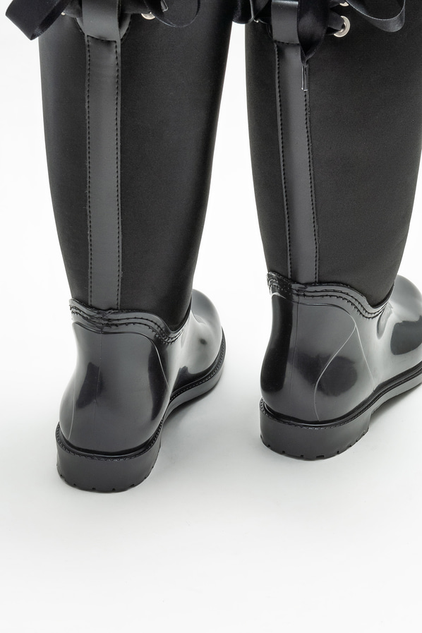 Siyah düz kadın çizme - Elle Shoes