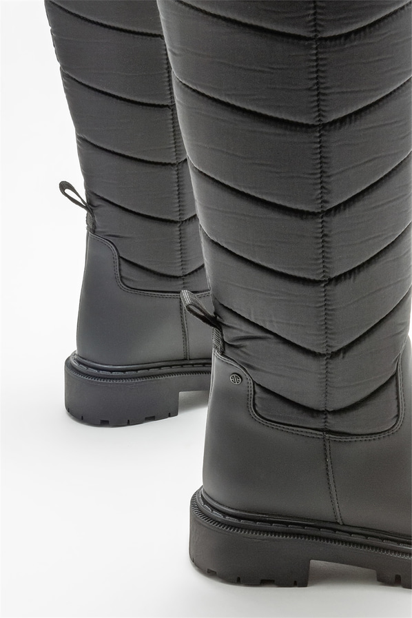 Siyah düz kadın çizme - Elle Shoes