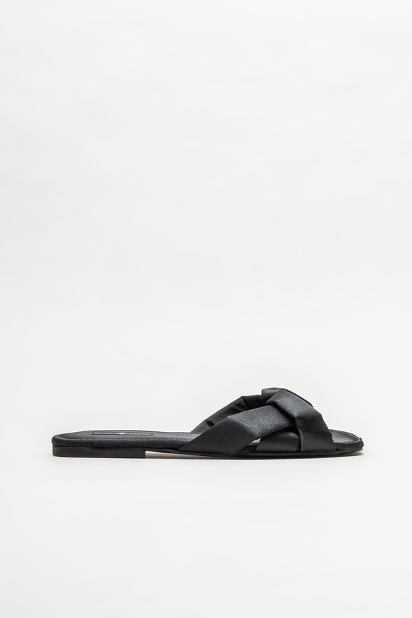 Siyah düz kadın terlik - Elle Shoes