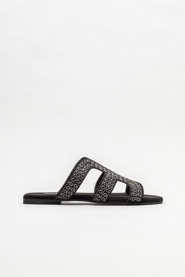 Siyah düz kadın terlik - Elle Shoes
