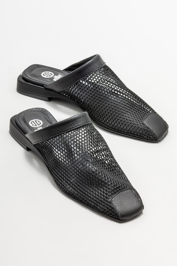 Siyah düz kadın terlik - Elle Shoes