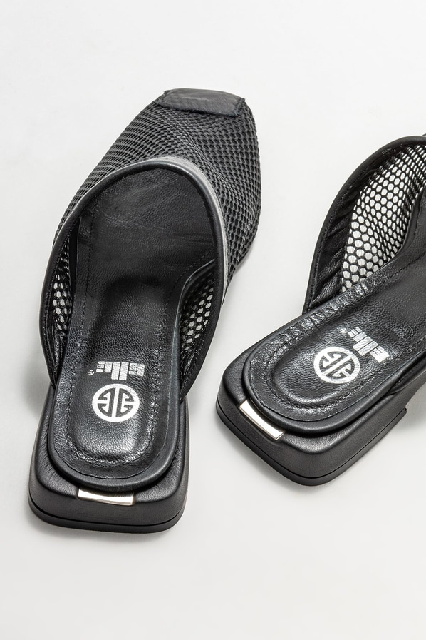 Siyah düz kadın terlik - Elle Shoes