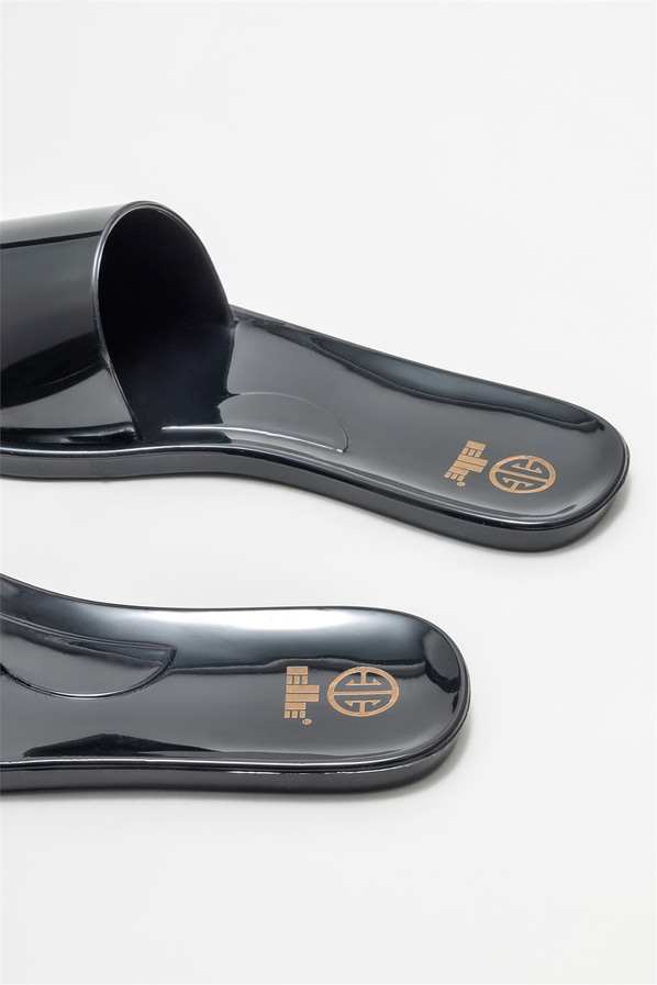 Siyah düz kadın terlik - Elle Shoes