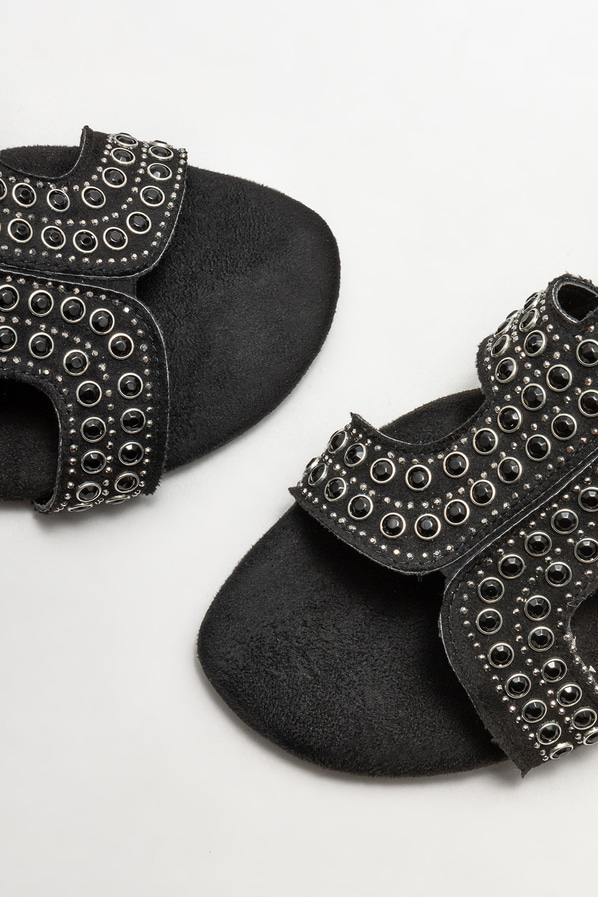Siyah düz kadın terlik - Elle Shoes
