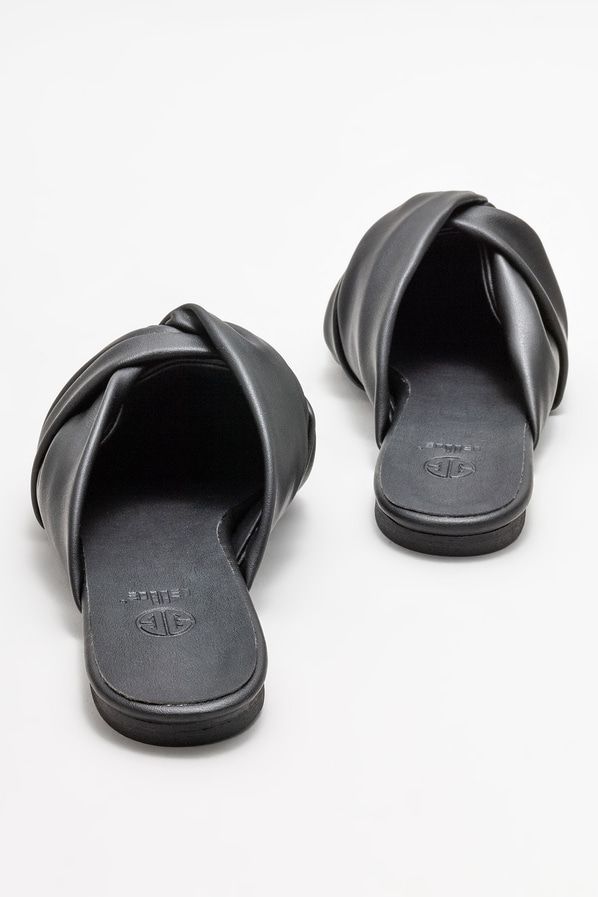 Siyah düz kadın terlik - Elle Shoes