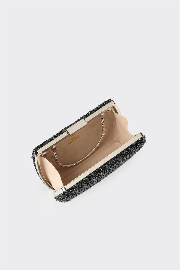 Siyah düz kadın el çantası - Elle Shoes