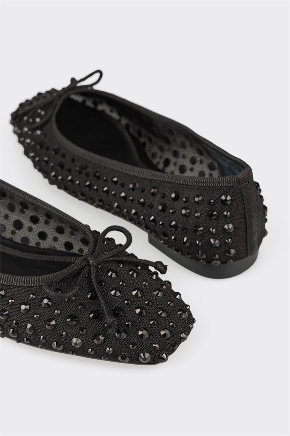 Siyah kadın babet, günlük kullanım için - Elle Shoes