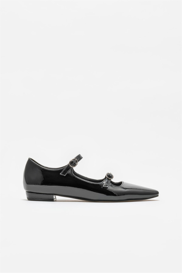 Siyah kadın babet, günlük kullanım için - Elle Shoes