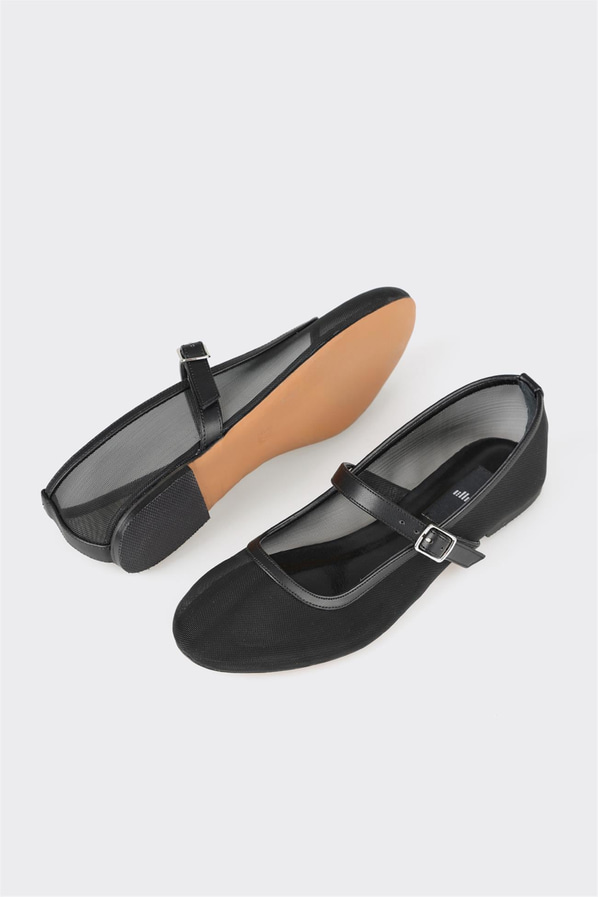 Siyah kadın babet, günlük kullanım için - Elle Shoes