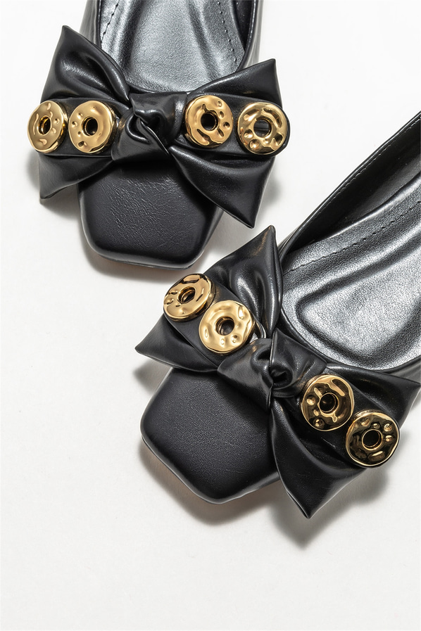 Siyah kadın günlük ayakkabı, günlük kullanım için - Elle Shoes