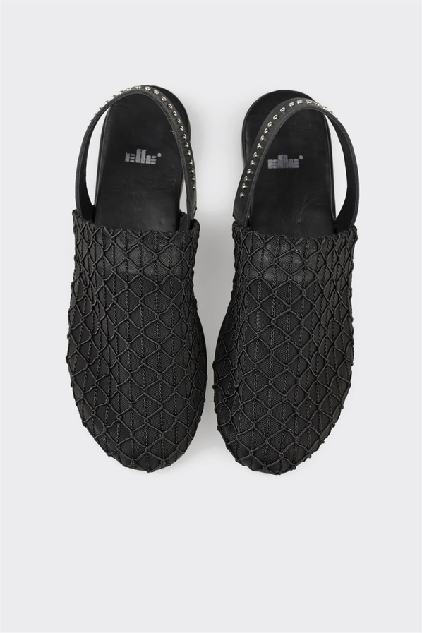 Siyah kadın düz sandalet, günlük kullanım için - Elle Shoes