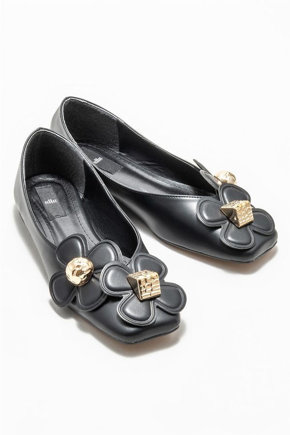 Siyah kadın günlük ayakkabı, günlük kullanım için - Elle Shoes