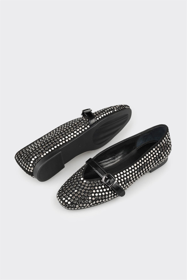 Siyah kadın babet, günlük kullanım için - Elle Shoes