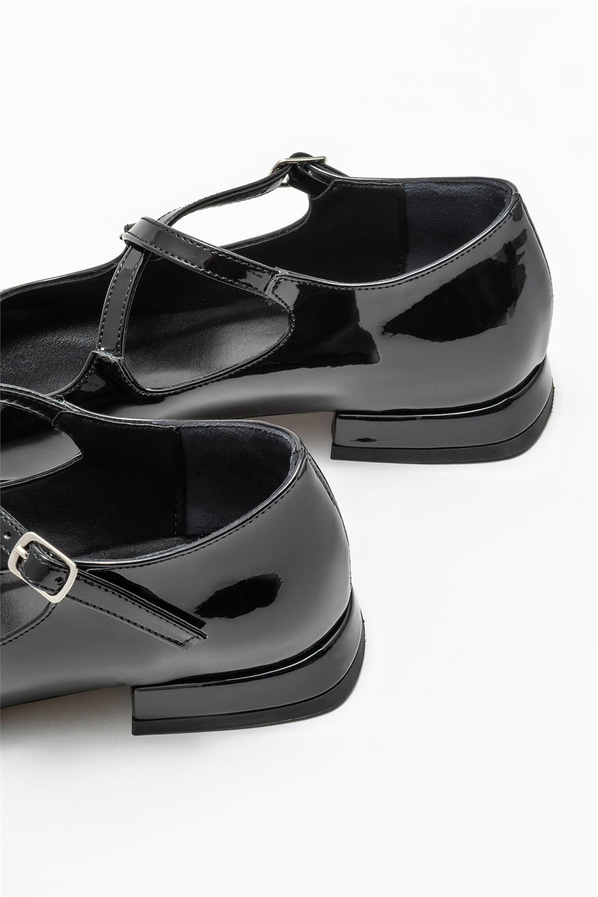 Siyah kadın babet, günlük kullanım için - Elle Shoes