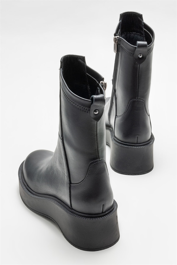 Siyah kadın bot, günlük kullanım için - Elle Shoes