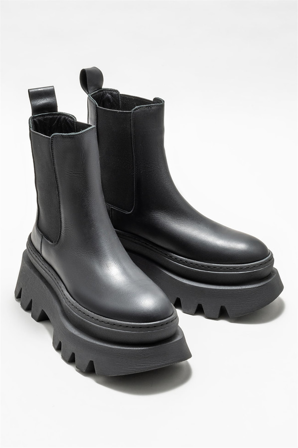 Siyah kadın bot, günlük kullanım için - Elle Shoes