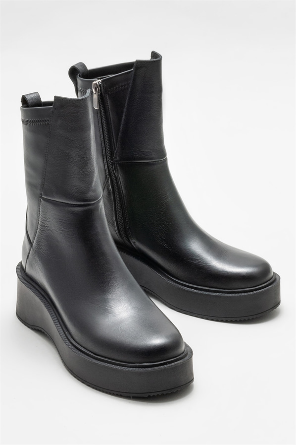 Siyah kadın bot, günlük kullanım için - Elle Shoes