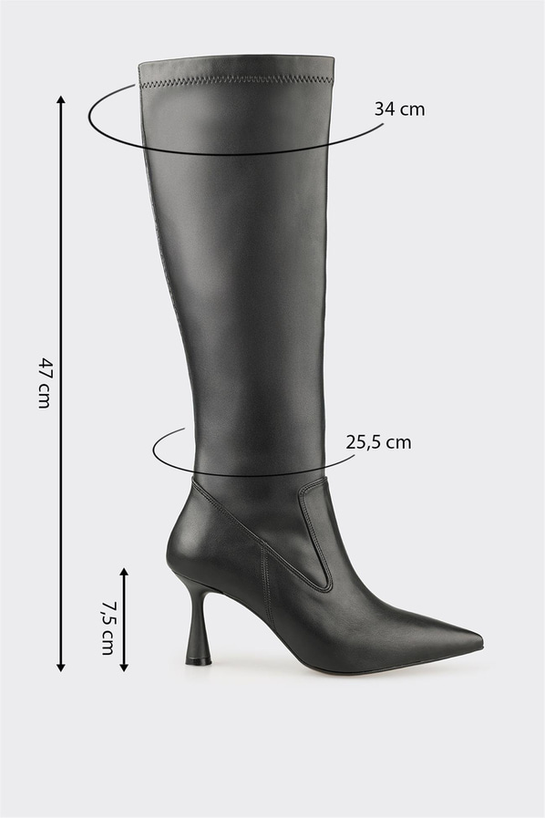 Siyah Kadın Günlük Çizme