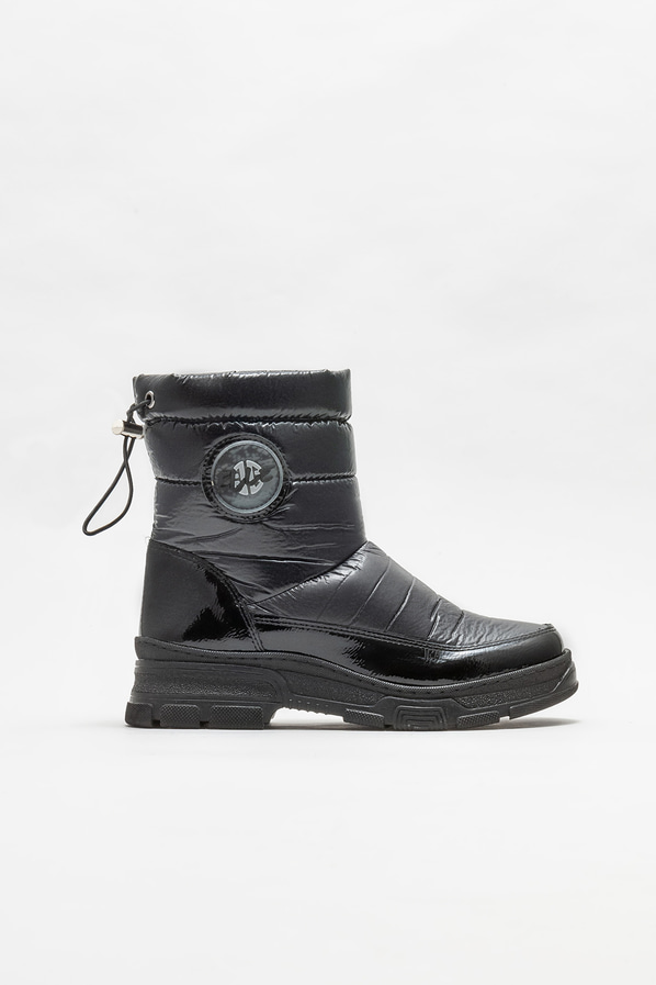 Siyah düz kadın bot, günlük kullanım için - Elle Shoes
