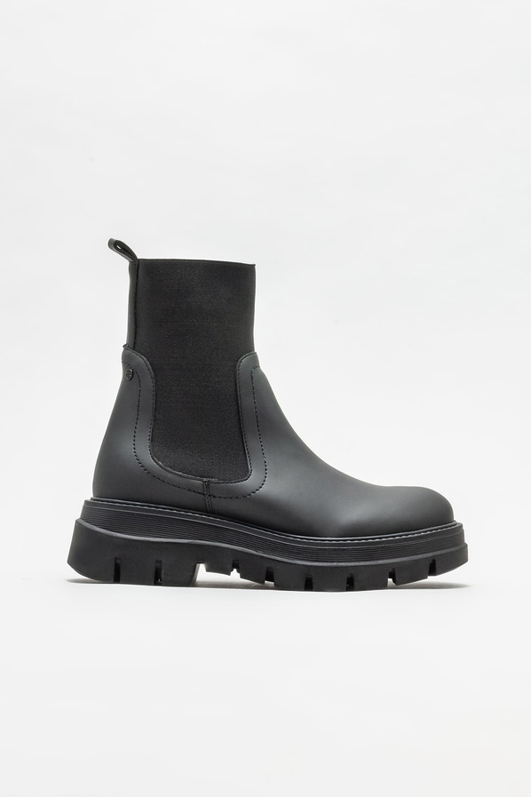 Siyah düz kadın bot, günlük kullanım için - Elle Shoes