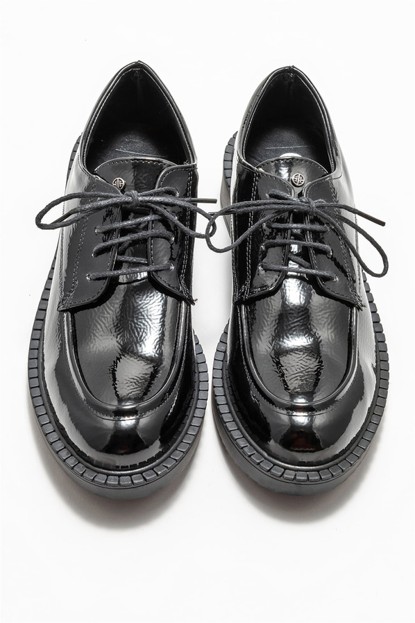 Siyah kadın oxford, günlük kullanım için - Elle Shoes