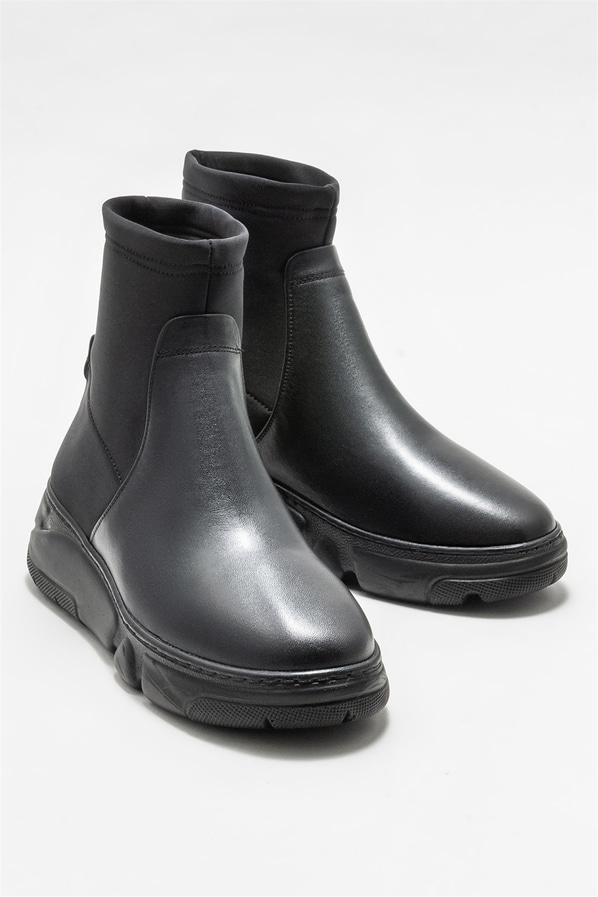 Siyah kadın bot, günlük kullanım için - Elle Shoes