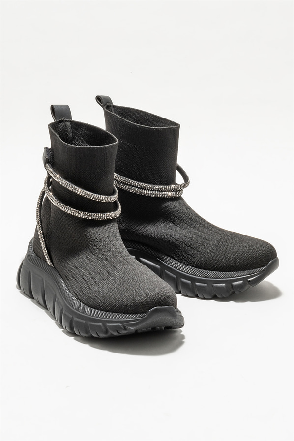 Siyah kadın bot, günlük kullanım için - Elle Shoes