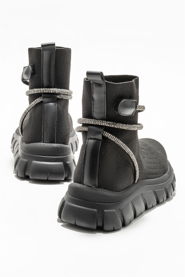 Siyah kadın bot, günlük kullanım için - Elle Shoes