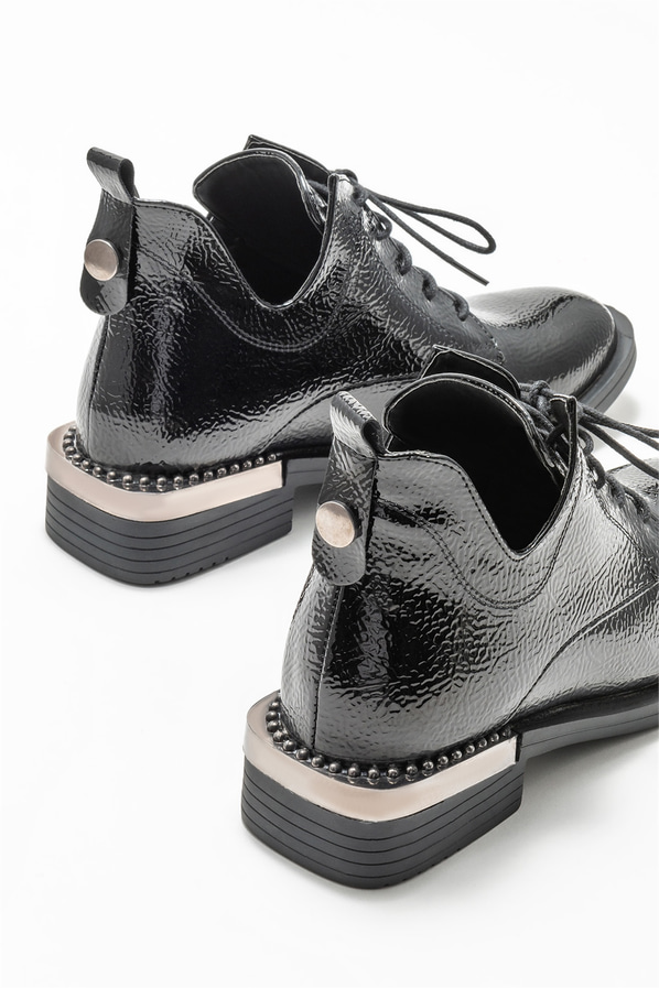Siyah düz kadın bot, klasik stil için - Elle Shoes