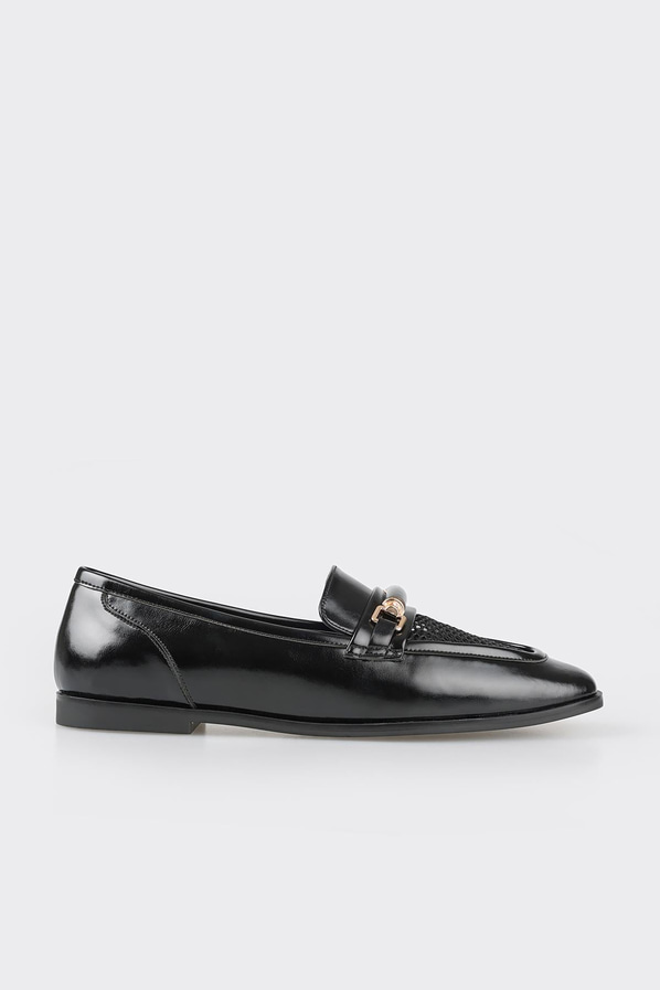 Siyah kadın loafer - Elle Shoes