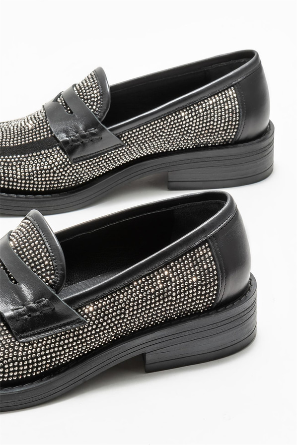 Siyah kadın loafer - Elle Shoes