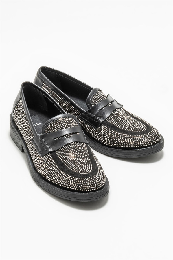 Siyah kadın loafer - Elle Shoes