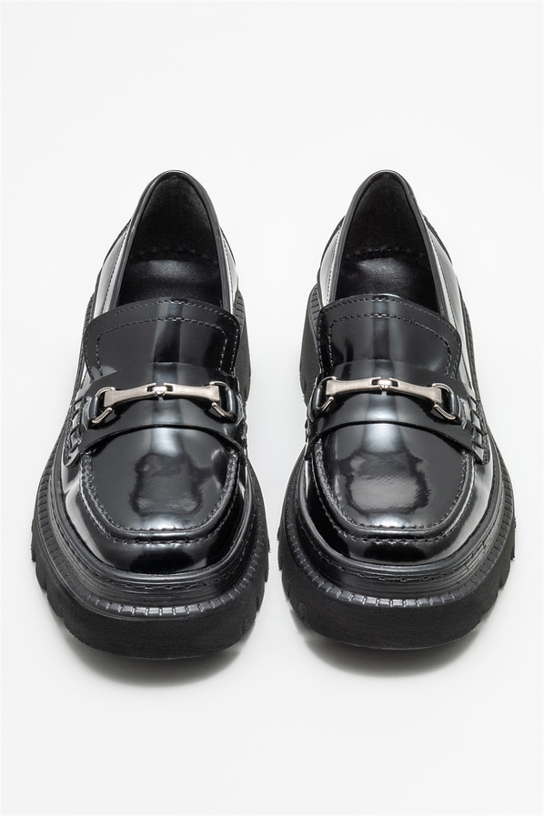 Siyah kadın loafer - Elle Shoes