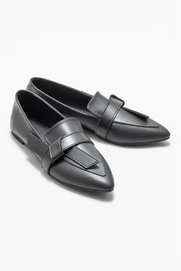 Siyah kadın loafer - Elle Shoes