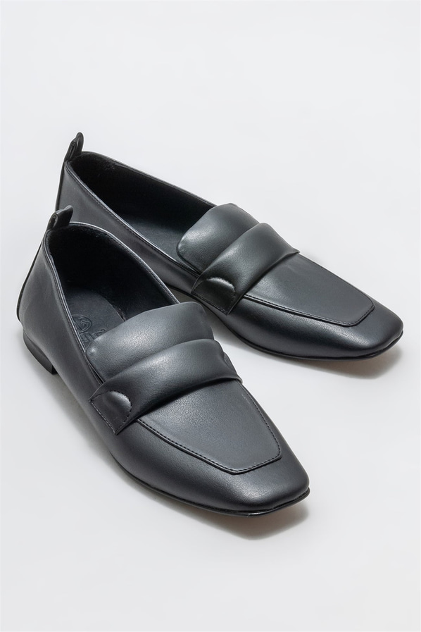 Siyah kadın loafer - Elle Shoes