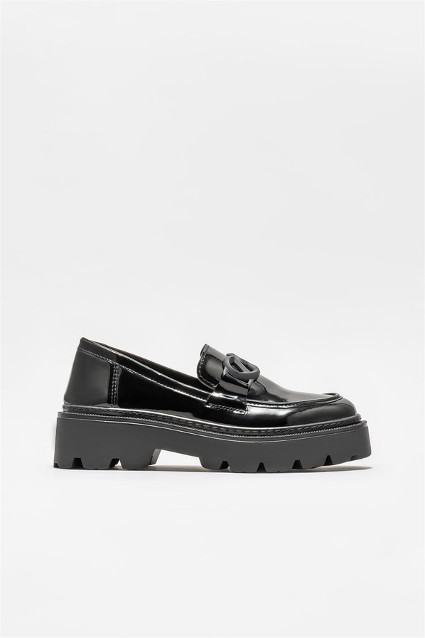 Siyah kadın loafer - Elle Shoes