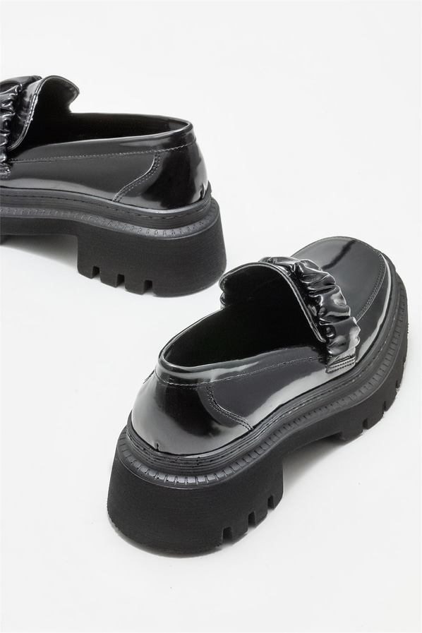 Siyah kadın loafer - Elle Shoes