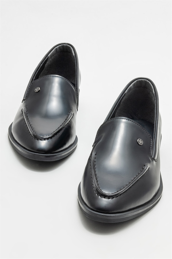 Siyah kadın loafer - Elle Shoes