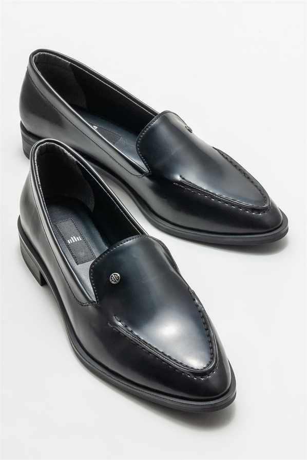 Siyah kadın loafer - Elle Shoes