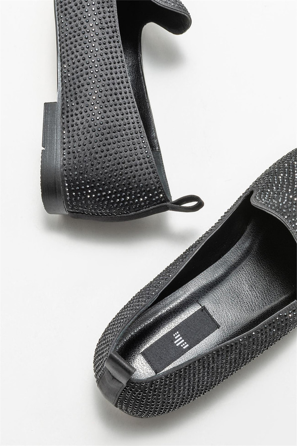 Siyah kadın loafer - Elle Shoes