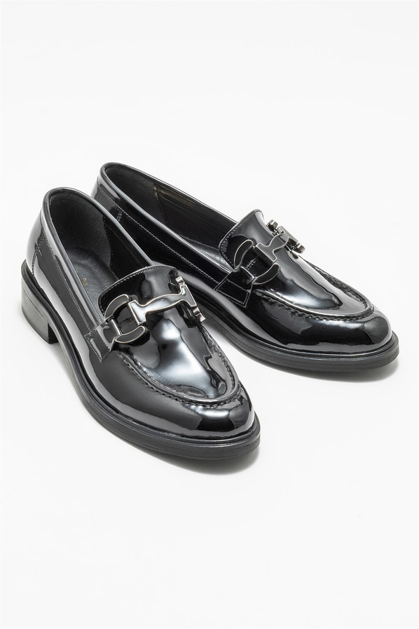 Siyah kadın loafer - Elle Shoes