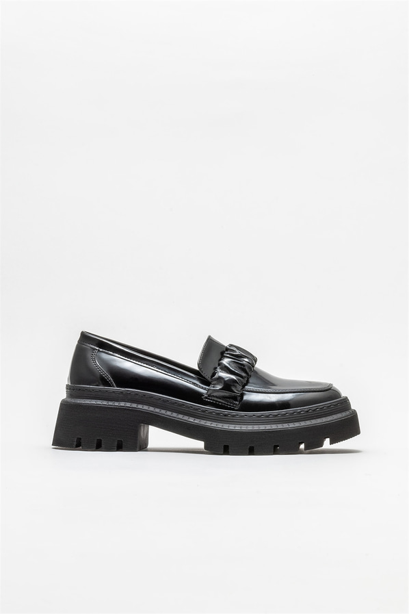 Siyah kadın loafer - Elle Shoes
